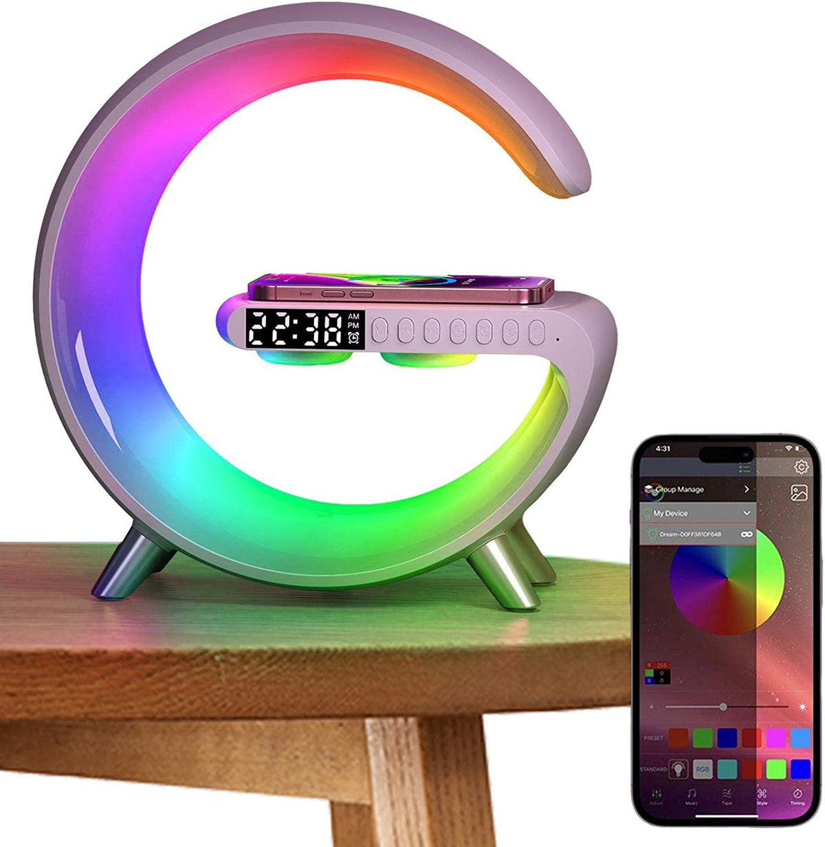 Smart Charger Lamp | Aesthetic Wireless Charging Desk Light