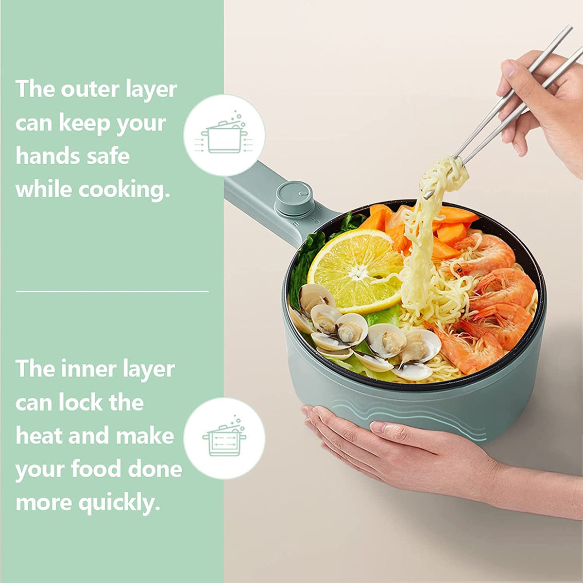 Heated Portable Pot | Smart Food Warmer for Work & Travel