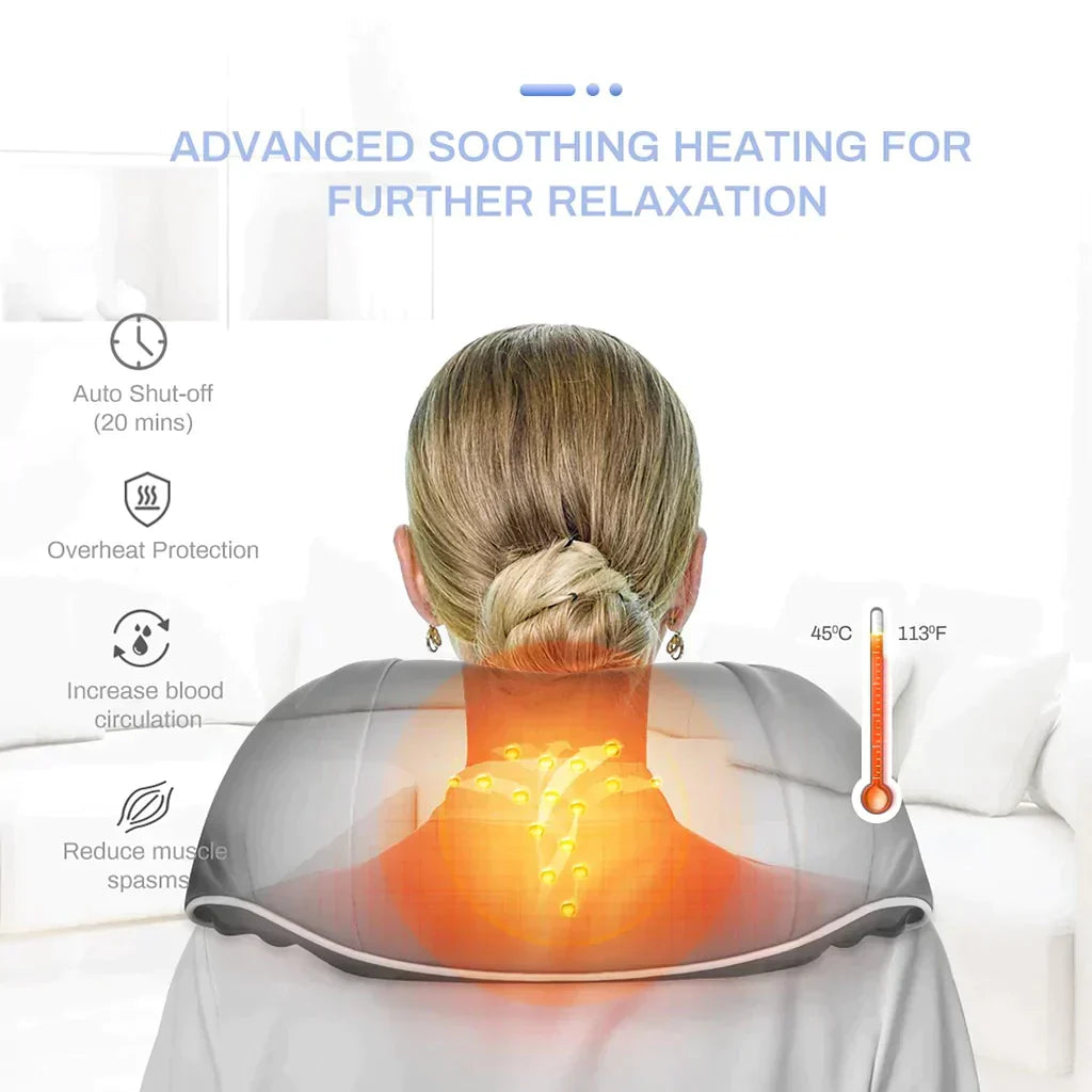 Smart Shiatsu Neck & Shoulder Massager | Pain Relief at Home