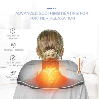 Smart Shiatsu Neck & Shoulder Massager | Pain Relief at Home