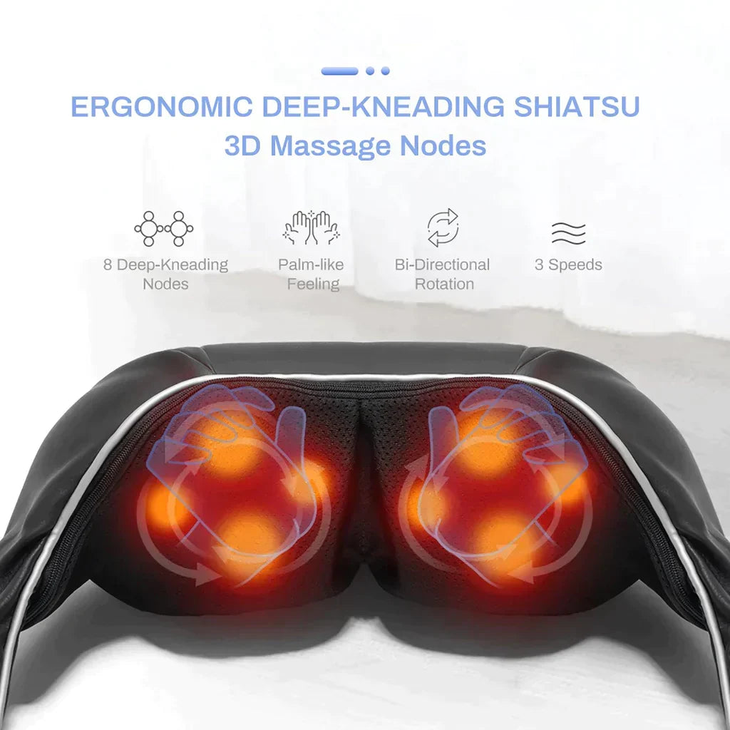 Smart Shiatsu Neck & Shoulder Massager | Pain Relief at Home
