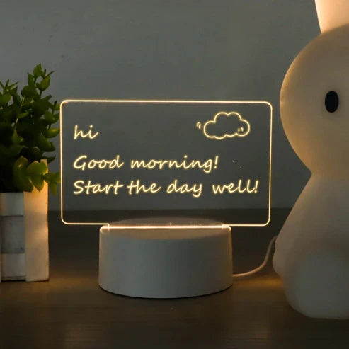 LED Note Board | Aesthetic Glowing Memo Board for Desk