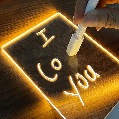 LED Note Board | Aesthetic Glowing Memo Board for Desk