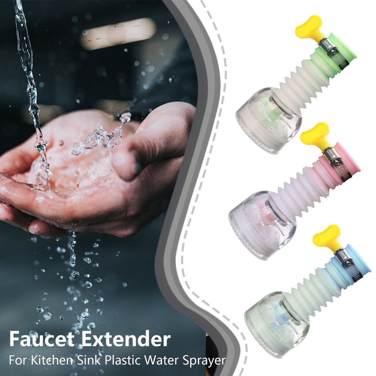 360-Rotation Kitchen Sink Faucet Extender